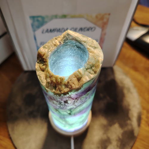 Lampada cilindro fluorite arcobaleno