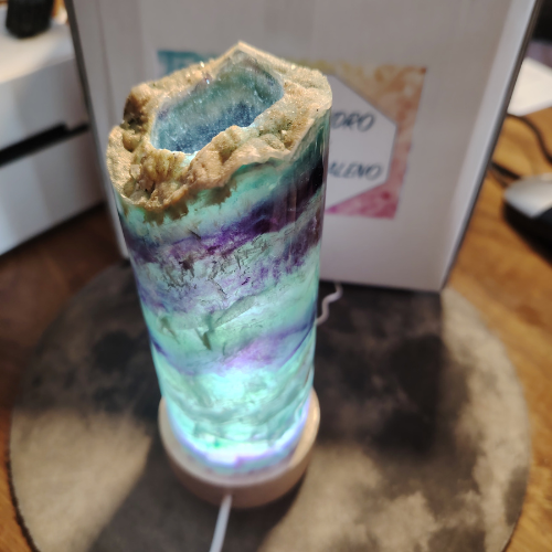 Lampada cilindro fluorite arcobaleno