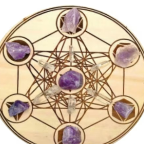 Griglia di cristalli metatron L'arcano segreto griglia-ametista