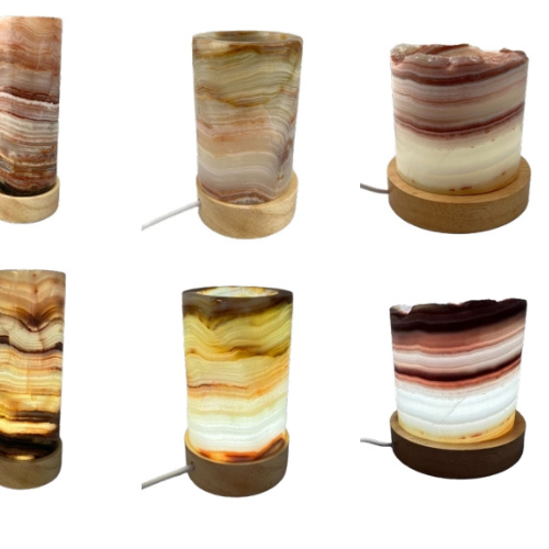 Lampada cilindro onice L'arcano segreto lampada-onice