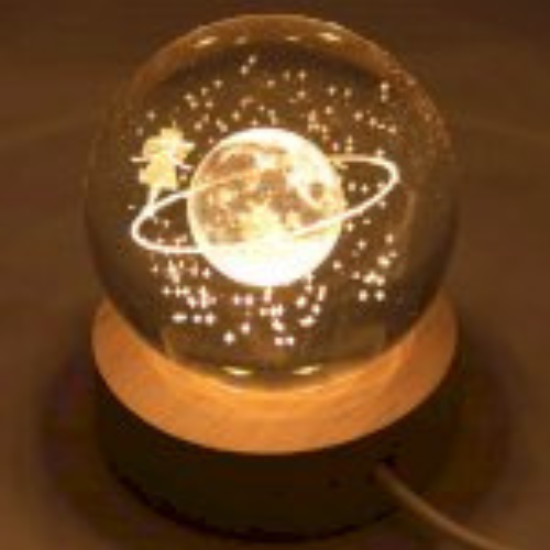 Luce Notturna Saturno Vetro L'arcano segreto lampada-saturno