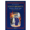 Copertina di libro Magia Segreta blu con draghi e titolo in rosso