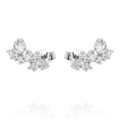 Orecchini orizzontali zirconi bianchi L'arcano segreto orecchini-fiori