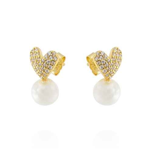 Orecchini perle zirconi bianchi L'arcano segreto orecchini-perla-zirconi-oro
