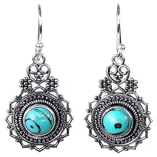 Orecchini Bohemian ottone L'arcano segreto orecchini-turchese