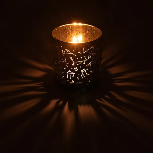 Portacandele costellazioni piccolo L'arcano segreto porta-candela-piccolo-blu-pianeti