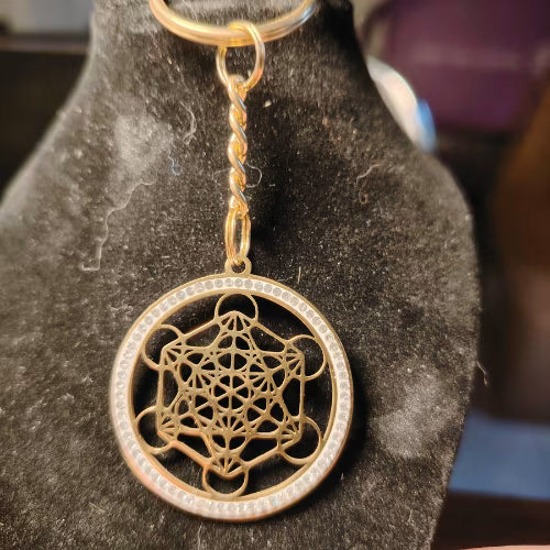 Porta chiavi metatron acciaio L'arcano segreto portachiavi-metatron-oro