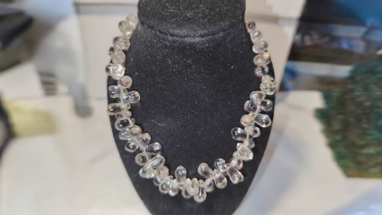 Collana "Grappoli di Luce Bruna" – Quarzo Fumé AA e Argento 925