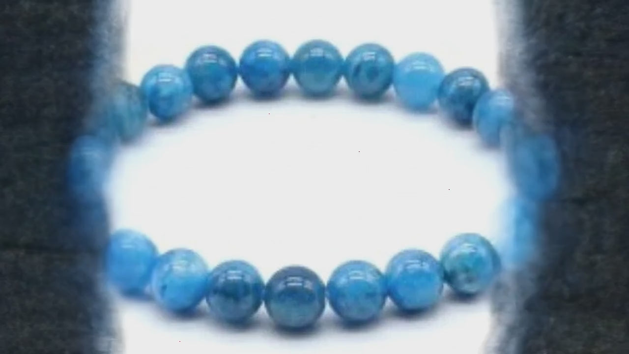 AAA apatite bracelet with 8mm pearls
