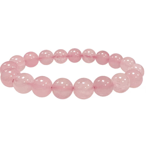 Bracciale con quarzo rosa 10 mm - L'arcano segreto