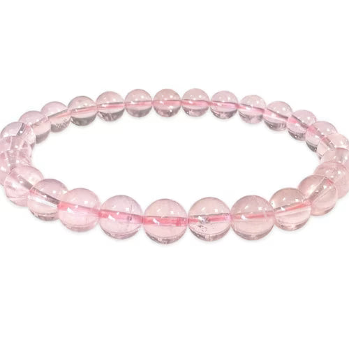 Bracciale con quarzo rosa 6 mm - L'arcano segreto