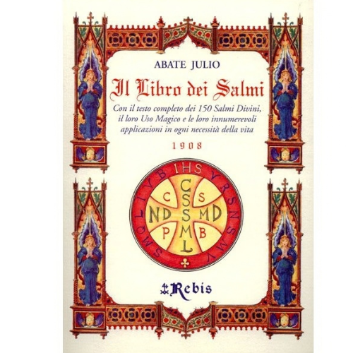 Copertina di libro con cornice ornamentale e sigillo circolare rosso, scritta “Rebis”