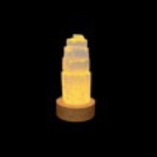 Base selenite iceberg multicolor L'arcano segreto selenite-bianca