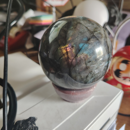 Sfera di Labradorite del Madagascar – Esemplare Unico da Collezione