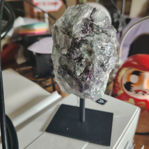 Base di Fluorite Arcobaleno del Brasile – Pezzo Unico da Collezione
