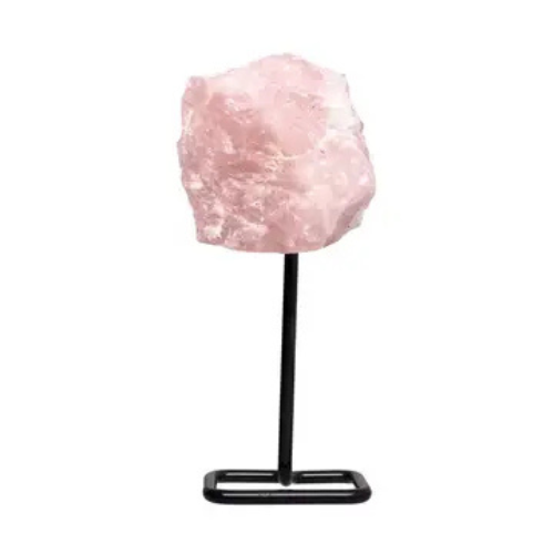 Drusa di quarzo rosa con supporto
