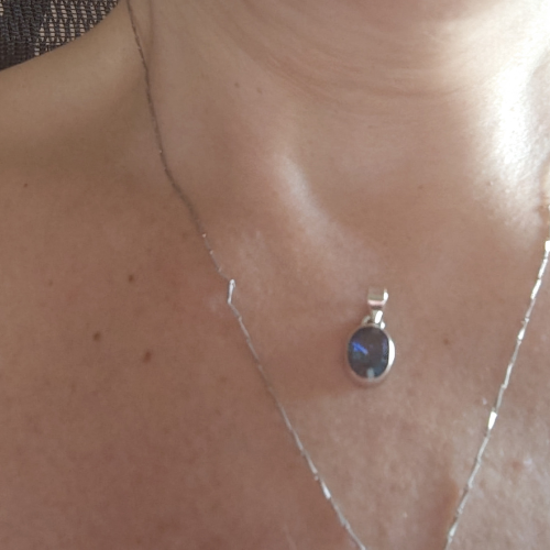 Pendente in Argento 925 con Topazio Mistico Naturale del Brasile